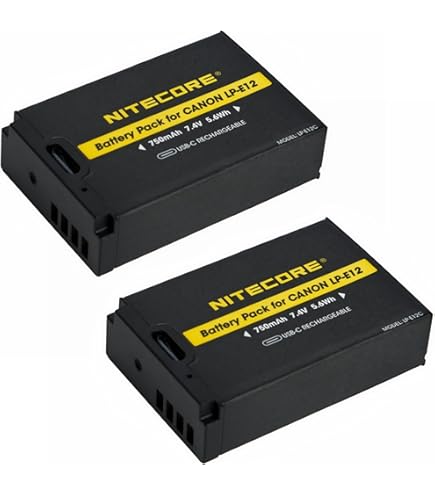 Amazon.com: Nitecore 2 Pack LP-E17 (LP-E17C) 950mAh Battery USB-C